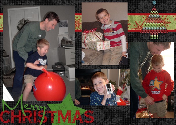 Christmas morning collage