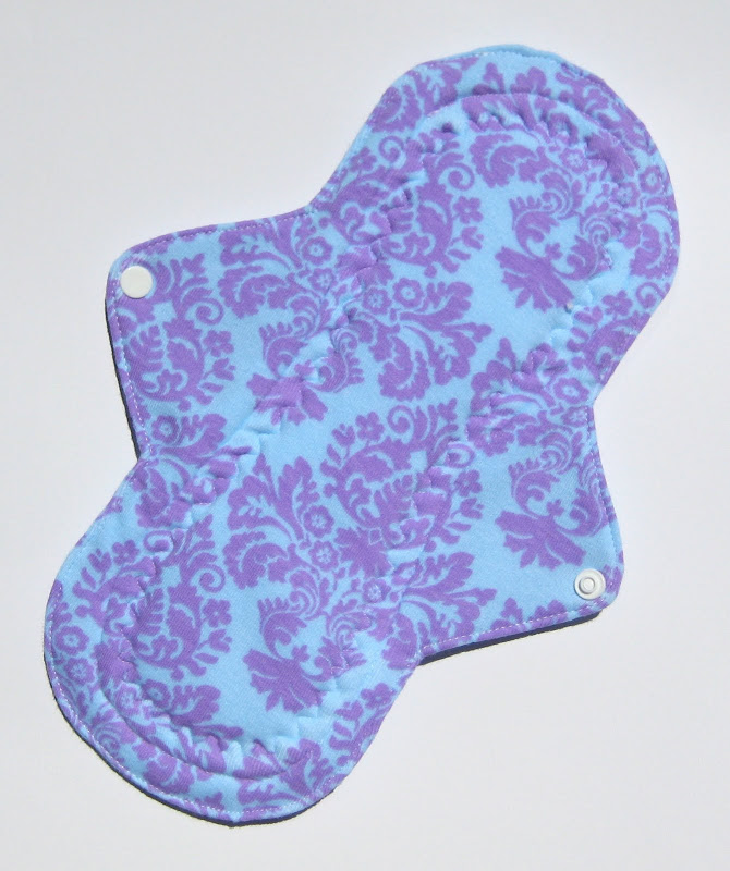 Kiki Pads Regular Pad, Lavender Damask Print