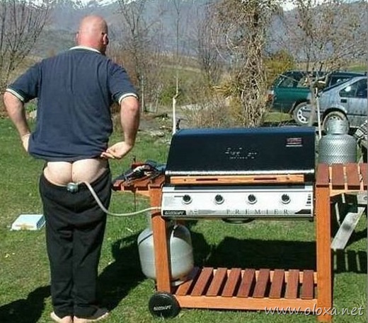 na falta de gas