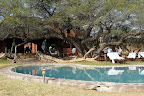 Das Restaurant der Camelthorn Lodge, in der Kalahari. Das Restaurant der Camelthorn Lodge, in der Kalahari.