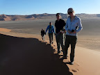 along the edge of a dune, great view.