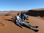 We take a nap on the dunes.