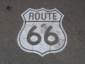Street markings in Seligman, AZ