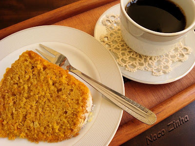 Bolo de abóbora e laranja