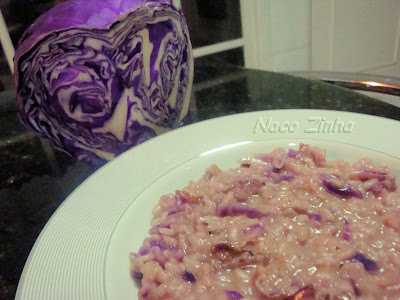 Risoto de repolho roxo