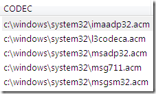 Audio Codecs
