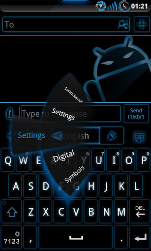 【免費個人化App】GOKeyboard Theme Glow Blue-APP點子