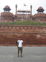 Outside the Red Fort, Delhi.