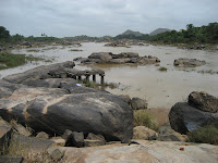 Overlooking the river, Hampi