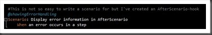 feature for test error feature for test error