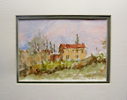 Italian Framhouse 5inx7in image in 8inx10in matte Original watercolor on 300g Fabriano Cold Pressed paper
SOLD