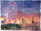London, England 9x12 Original watercolor on Fabriano 300g Cold Pressed paper
SOLD