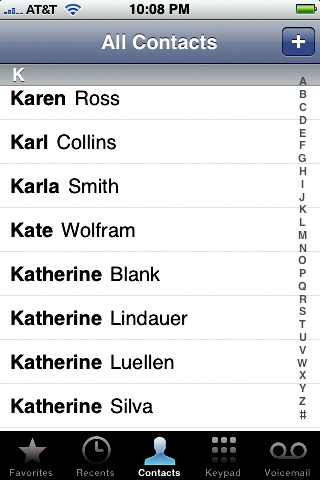 Iphone Contact Screen Iphone Contact Screen