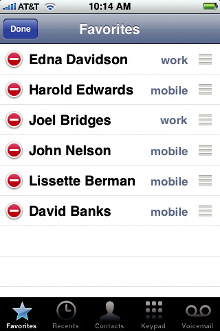 Iphone Favorites