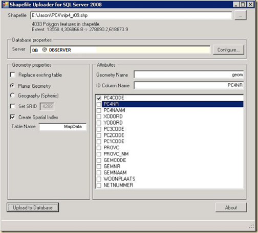 Shape2SQL for geometry shapefile conversion