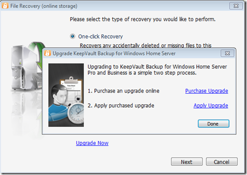 Upgrade KeepVault Backup for Windows Home Server Upgrade KeepVault Backup for Windows Home Server