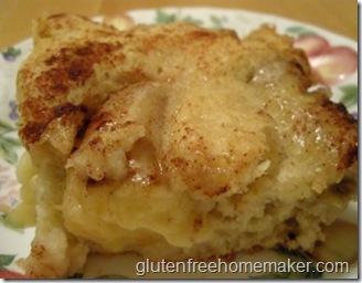 banana cobbler on plate