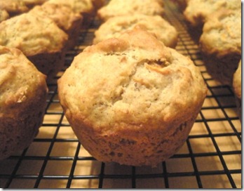 multi-grain carrot walnut muffins