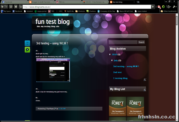 lihat di browser bar okie ??