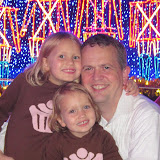 Daddy with Evie &amp; Pippa at Disney's Osborne Lights