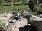 My old friend, Glen Williams, cooking up some grub.