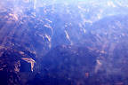 Nice view of Yosemite Valley and Park from the plane ride home. El Cap is on the bottom left, Half Dome in the middle.