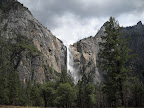 Bridalveil Falls in Yosemite Valley.