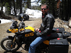 Jorma on Glen's BMW 800. Glen and I rode around Lake Tahoe. That bike is a mean machine!