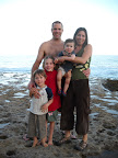 Old friends Ian and Liz with their kids Jai, Stella and Effa.