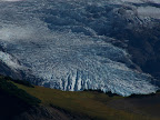 Close up of glaciers on Mt. Baker's north face.