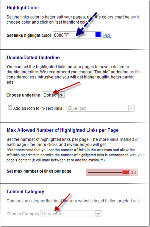 How to Change Infolinks ad Color and Underline Format