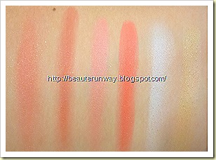 swatches Shiseido spring blusher and highlighters collection 2010 swatches Shiseido spring blusher and highlighters collection 2010