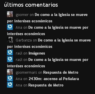 Ultimos comentarios Ultimos comentarios