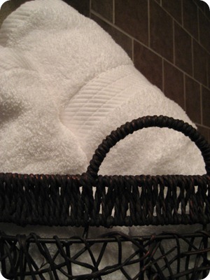 Towels in basket Towels in basket