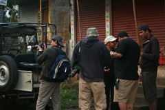 Tea break enroute to the reserve