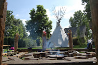 Tipi met vuurplaats
