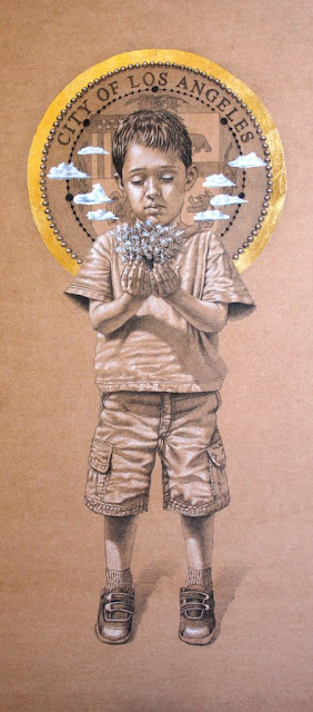 "PROMETHEUS" #5 Drawing Charcoal and white chalk 24" X 48"