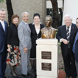 Patrick and Mary Dirk first and second at the left donors of the bust to honor their friends S.Paul and Marybelle Musco