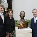 Bronze bust at Chapman University