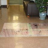 The floor tile mural on site at Bob Hope Airport Burbank - California