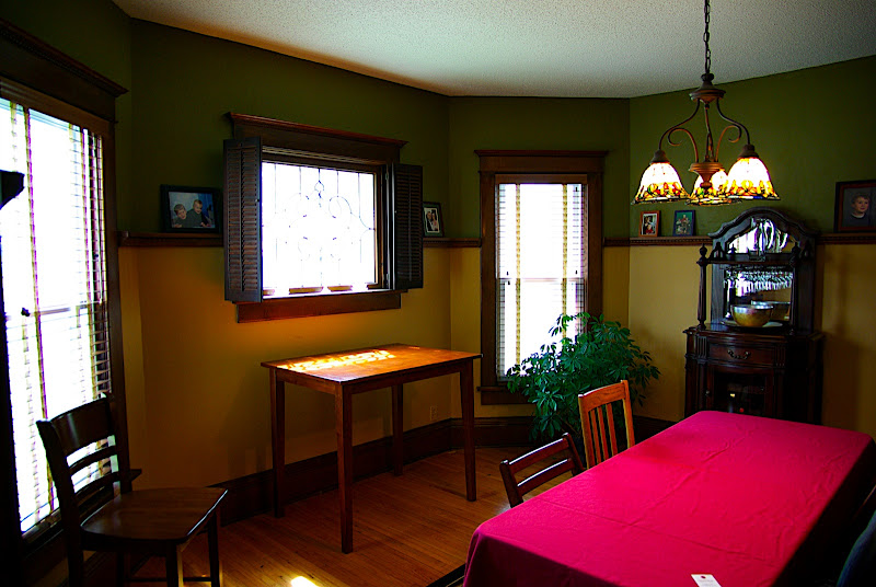 The dining room - its just off the living room.
