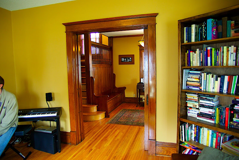 The view from the couch looking back into the foyer.