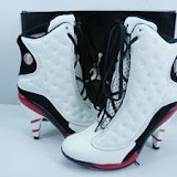 women high heel jordan 13