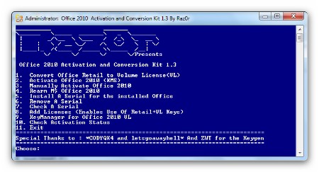 MS Office 2010 Activation and Conversion Kit 1.3 MS Office 2010 Activation and Conversion Kit 1.3
