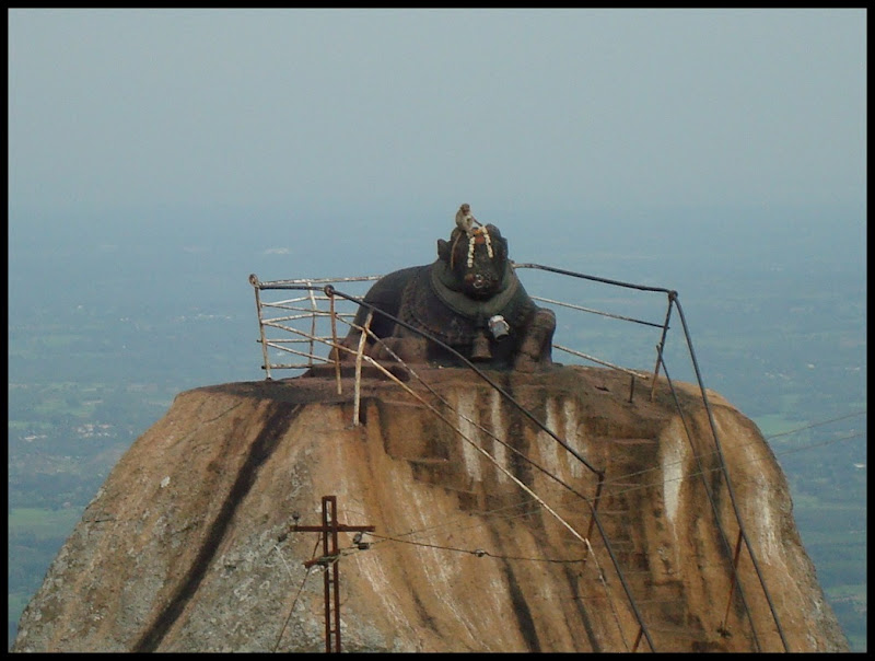 Nandi at the top of Shivaganga/Shivagange
