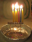 Still made time to light candles for Hanukkah.