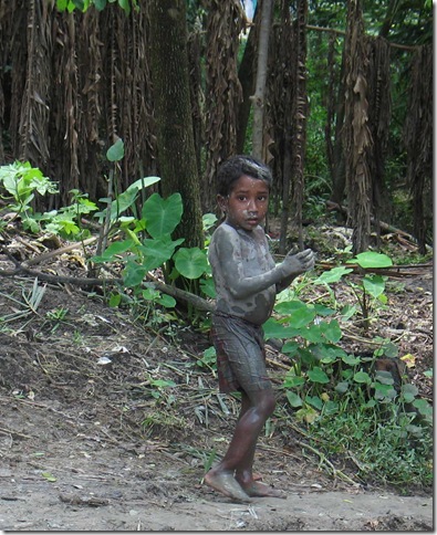 Little Boy in Patuakhali, Barisal during rainy season.