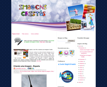 Screenshot da página do Imagens Cristãs Screenshot da página do Imagens Cristãs