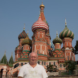 My father in front of St. Basil's Cathedral in Red Square (Moscow)
