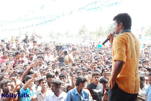 Vijay speaks on the occasion of cow donation Vijay speaks on the occasion of cow donation